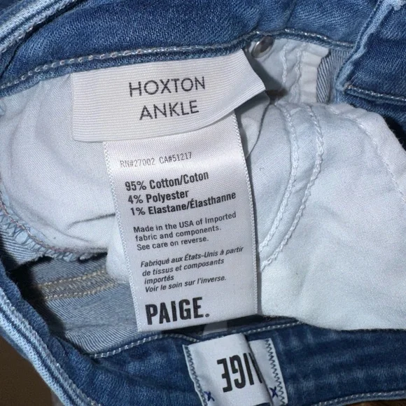 PAIGE Hoxton Ankle Jeans Medium Wash Size 26 - Picture 6 of 6